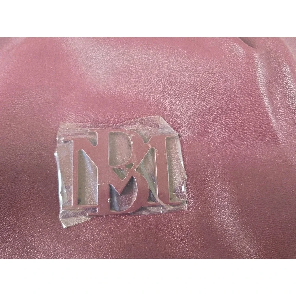 Badgley Mischka Plum Wrapped Frame Clutch Shoulder Bag Detachabl Chain Strap NWT